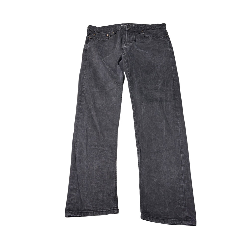 Rodd & Gunn Mens Straight Fit Jeans Charcoal Black Cotton Stretch 36x31